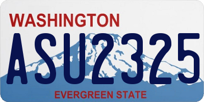 WA license plate ASU2325