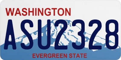 WA license plate ASU2328