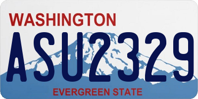 WA license plate ASU2329