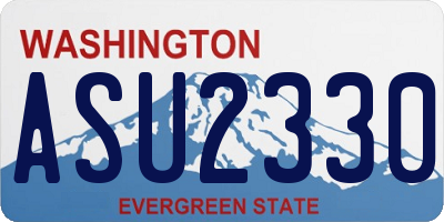 WA license plate ASU2330