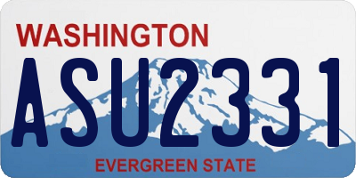WA license plate ASU2331