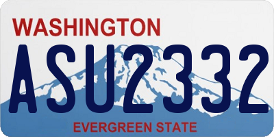 WA license plate ASU2332