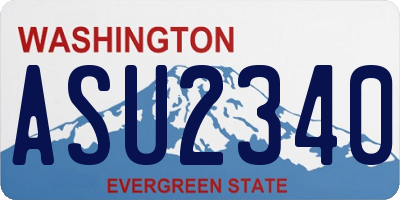 WA license plate ASU2340