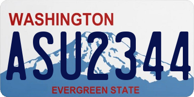 WA license plate ASU2344