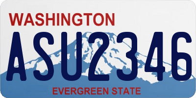 WA license plate ASU2346