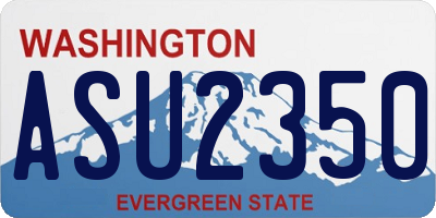 WA license plate ASU2350