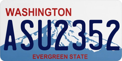 WA license plate ASU2352