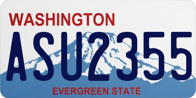 WA license plate ASU2355
