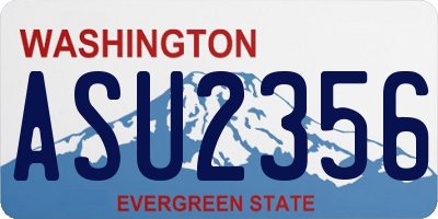 WA license plate ASU2356