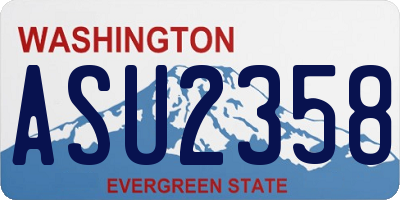 WA license plate ASU2358