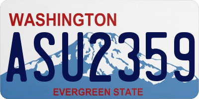 WA license plate ASU2359