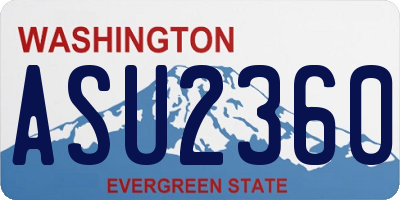 WA license plate ASU2360