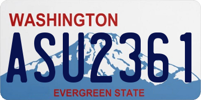 WA license plate ASU2361