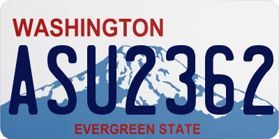 WA license plate ASU2362