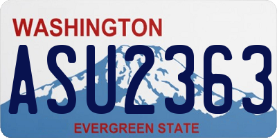 WA license plate ASU2363
