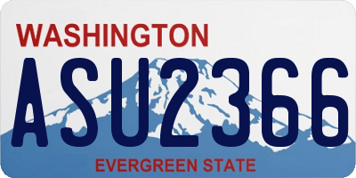 WA license plate ASU2366