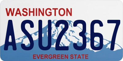 WA license plate ASU2367
