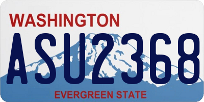 WA license plate ASU2368