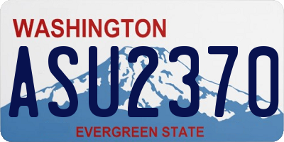 WA license plate ASU2370