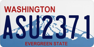 WA license plate ASU2371