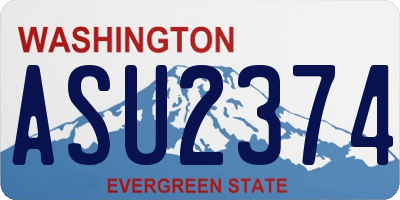 WA license plate ASU2374