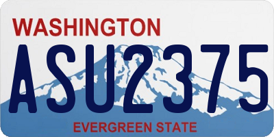 WA license plate ASU2375