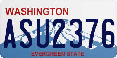 WA license plate ASU2376