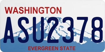WA license plate ASU2378