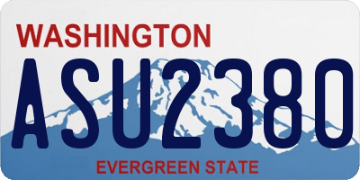 WA license plate ASU2380