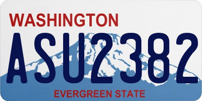 WA license plate ASU2382