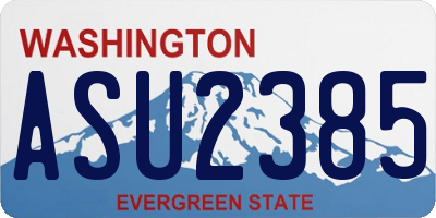 WA license plate ASU2385