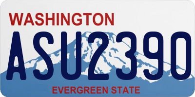 WA license plate ASU2390