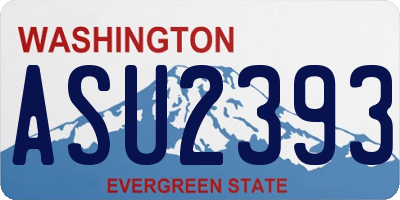 WA license plate ASU2393