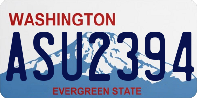 WA license plate ASU2394