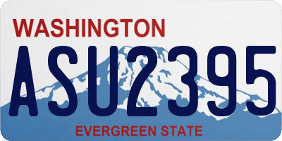 WA license plate ASU2395