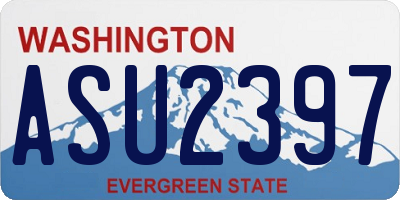 WA license plate ASU2397