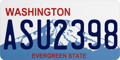 WA license plate ASU2398