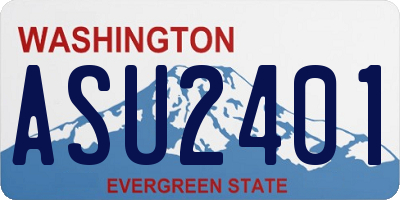 WA license plate ASU2401