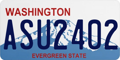 WA license plate ASU2402