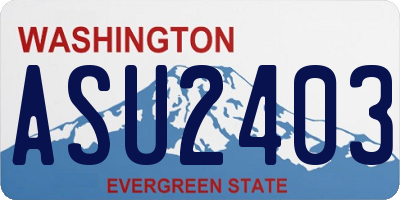 WA license plate ASU2403