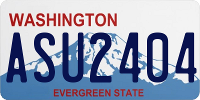WA license plate ASU2404