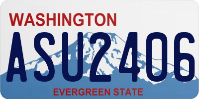 WA license plate ASU2406