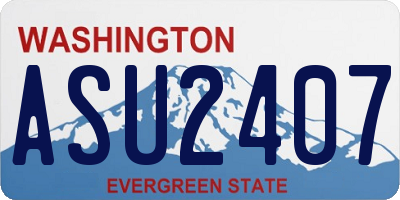 WA license plate ASU2407