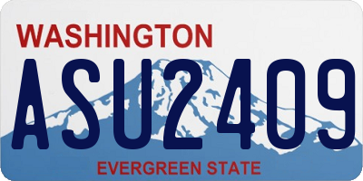 WA license plate ASU2409