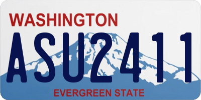 WA license plate ASU2411