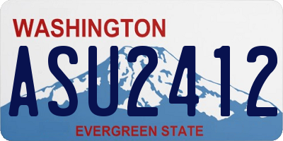 WA license plate ASU2412