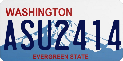 WA license plate ASU2414