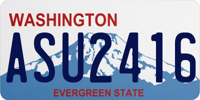 WA license plate ASU2416