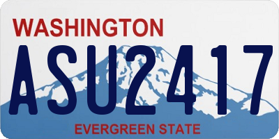 WA license plate ASU2417