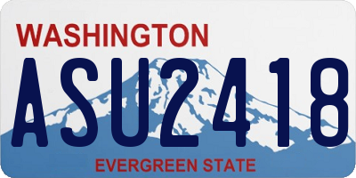 WA license plate ASU2418